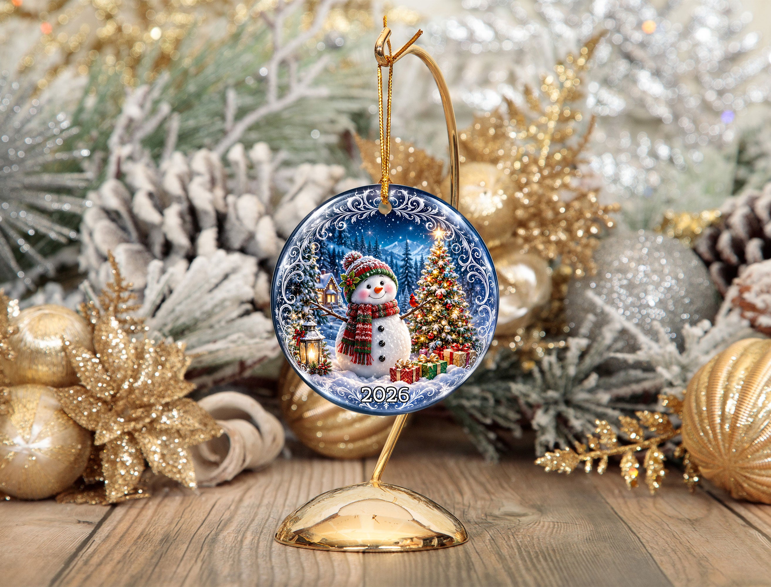 Snowman Holiday Ornament 2026, Christmas Tree Ornament, Winter Christmas Decoration, Keepsake Gift for Family