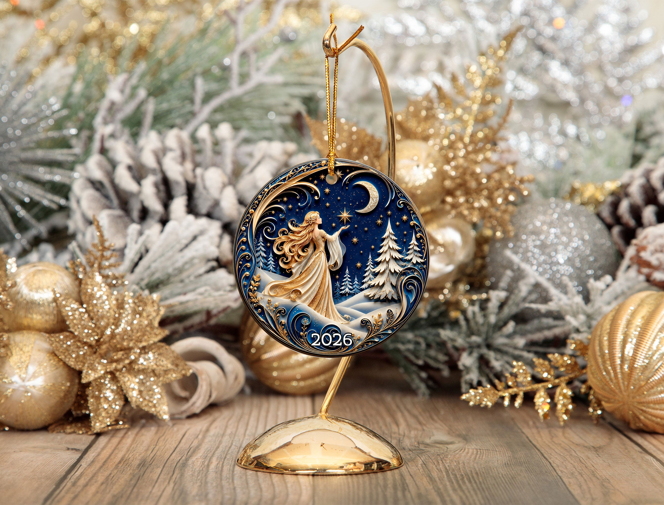 Angel Christmas Tree Ornament 2026, Religious Holiday Ornament, Ceramic Christmas Decoration, Christian Home Decor