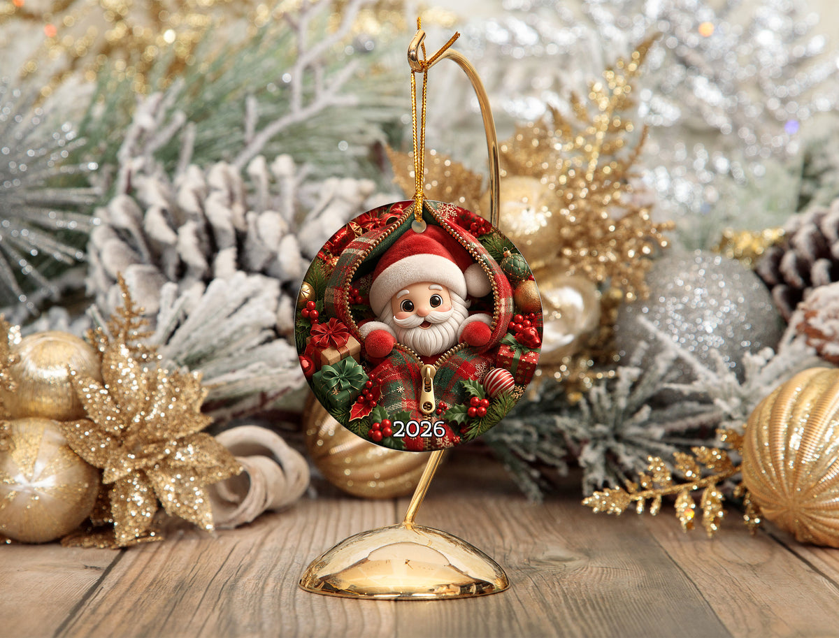 Santa Claus Holiday Ornament 2026, Christmas Tree Decor, Cute Santa Christmas Decoration, Xmas Keepsake