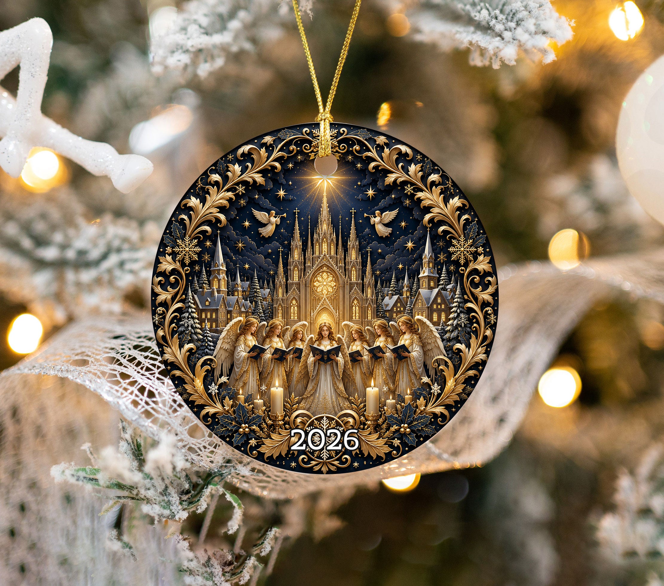 Christian Christmas Ornament 2026, Nativity Scene Ornament, Holy Family Christmas Decor, Religious Holiday Gift