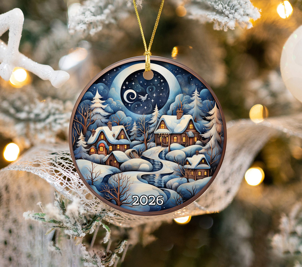 Magical Christmas Night Ornament 2026, Holiday Decor, Winter Decoration, Christmas Keepsake, Seasonal Ornament, Christmas Gift