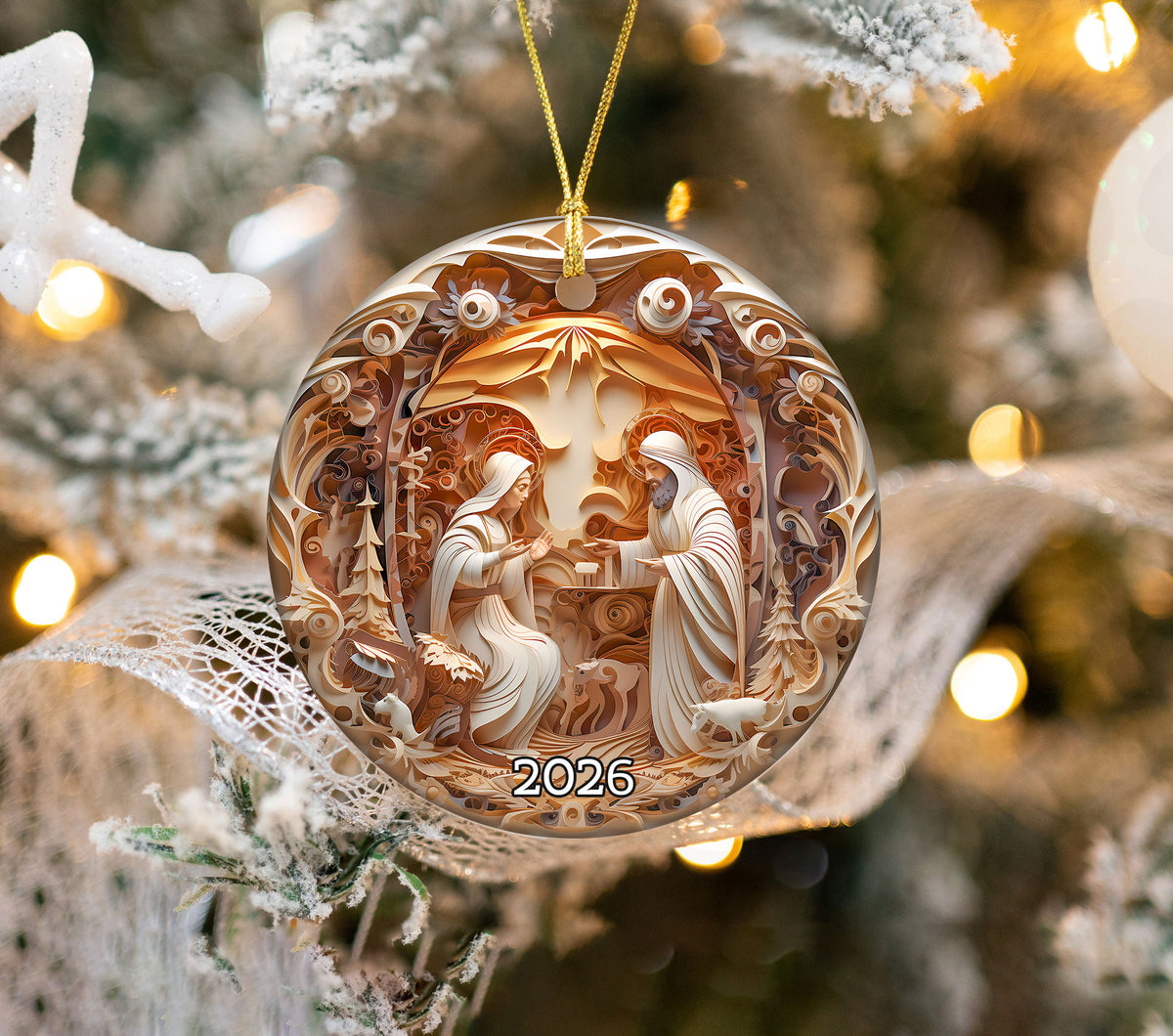 Nativity Ornament, Christmas Family Gift, Christmas Ornaments, Family Reunion, Housewarming Gift, Christian Gift