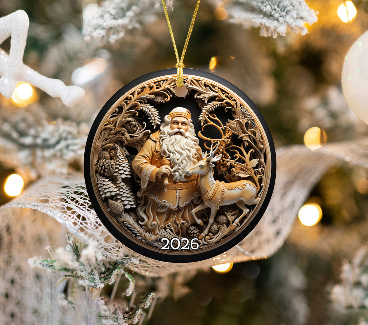 Old World Santa Ornament, Vintage Christmas Decor, Santa Claus Tree Ornament, Holiday Keepsake, Christmas Gift