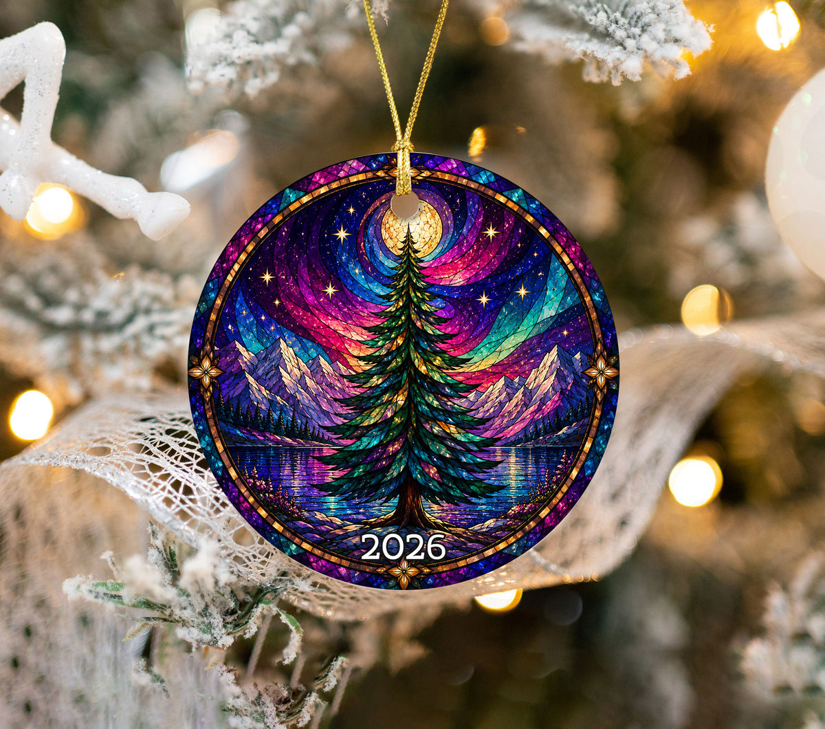 Aurora Christmas Ornament 2026, Northern Lights Tree Ornament, Winter Christmas Decoration