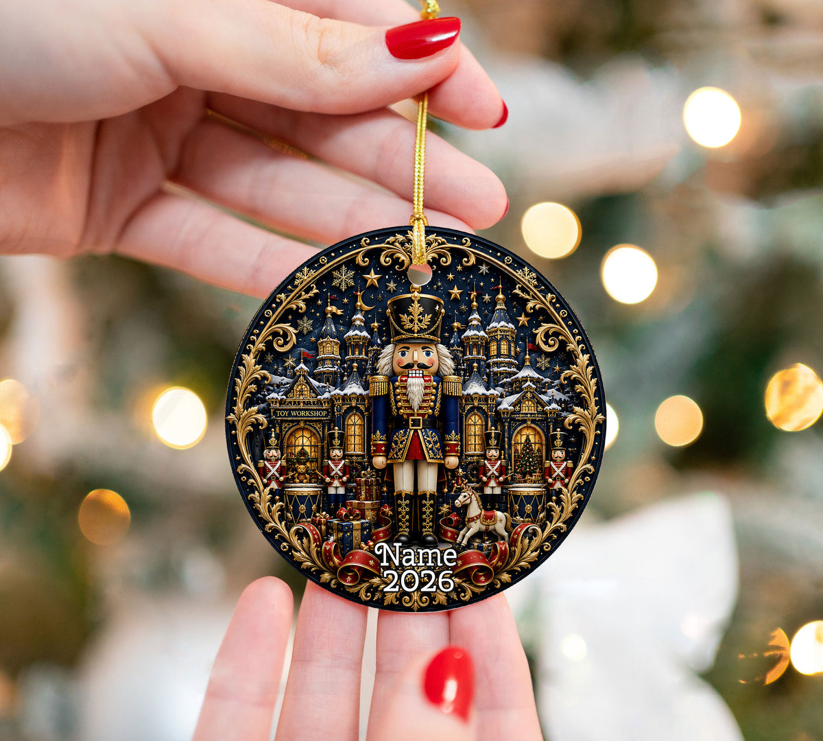 Nutcracker Christmas Ornament 2026, Nutcracker Soldier Christmas Tree Ornament, Ceramic Holiday Ornament
