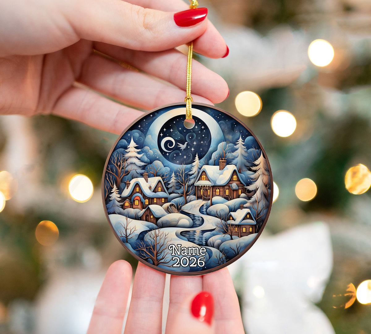 Magical Christmas Night Ornament 2026, Holiday Decor, Winter Decoration, Christmas Keepsake, Seasonal Ornament, Christmas Gift