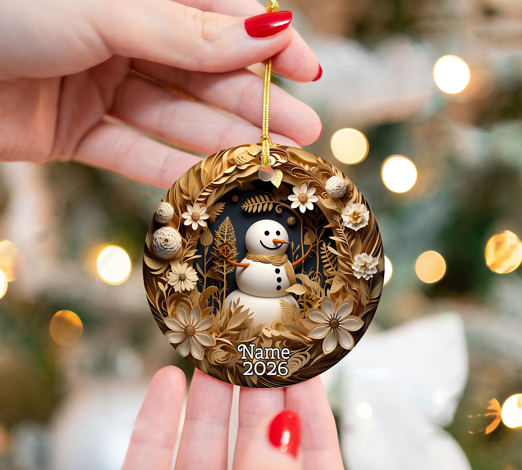 Snowman Lantern Ornament 2026, Christmas Ornament, Holiday Decor, Christmas Tree Decoration, Winter Keepsake, Christmas Gift