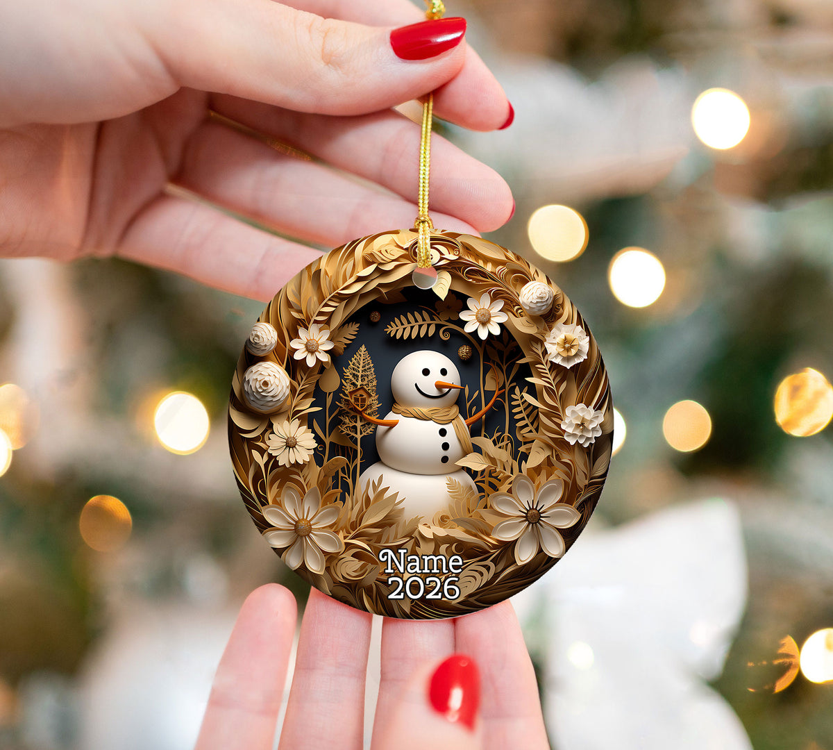 Snowman Lantern Ornament 2026, Christmas Ornament, Holiday Decor, Christmas Tree Decoration, Winter Keepsake, Christmas Gift