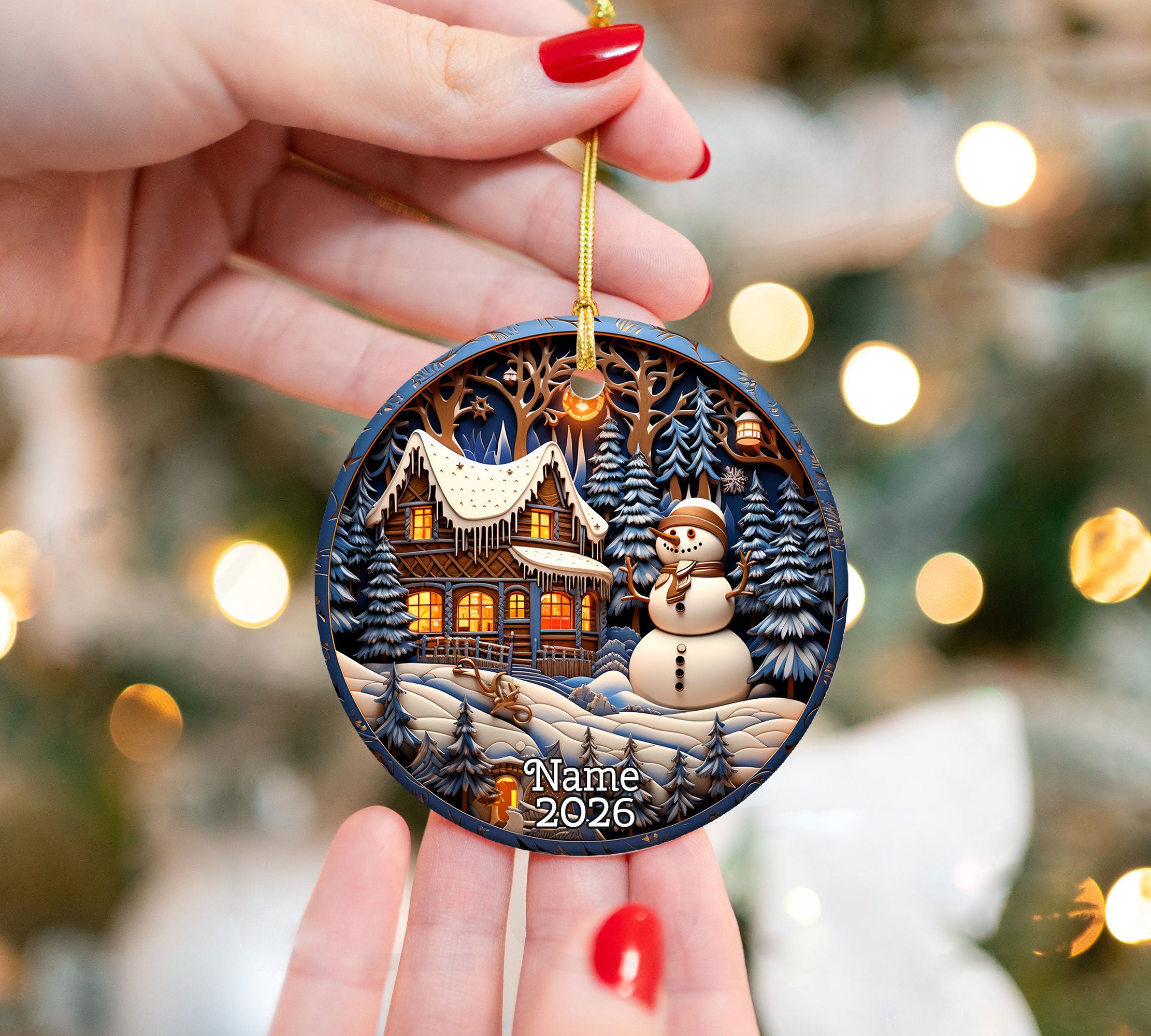 Snowman Winter Ornament 2026, Christmas Tree Decor, Holiday Decoration, Christmas Keepsake, Seasonal Home Decor, Christmas Gift