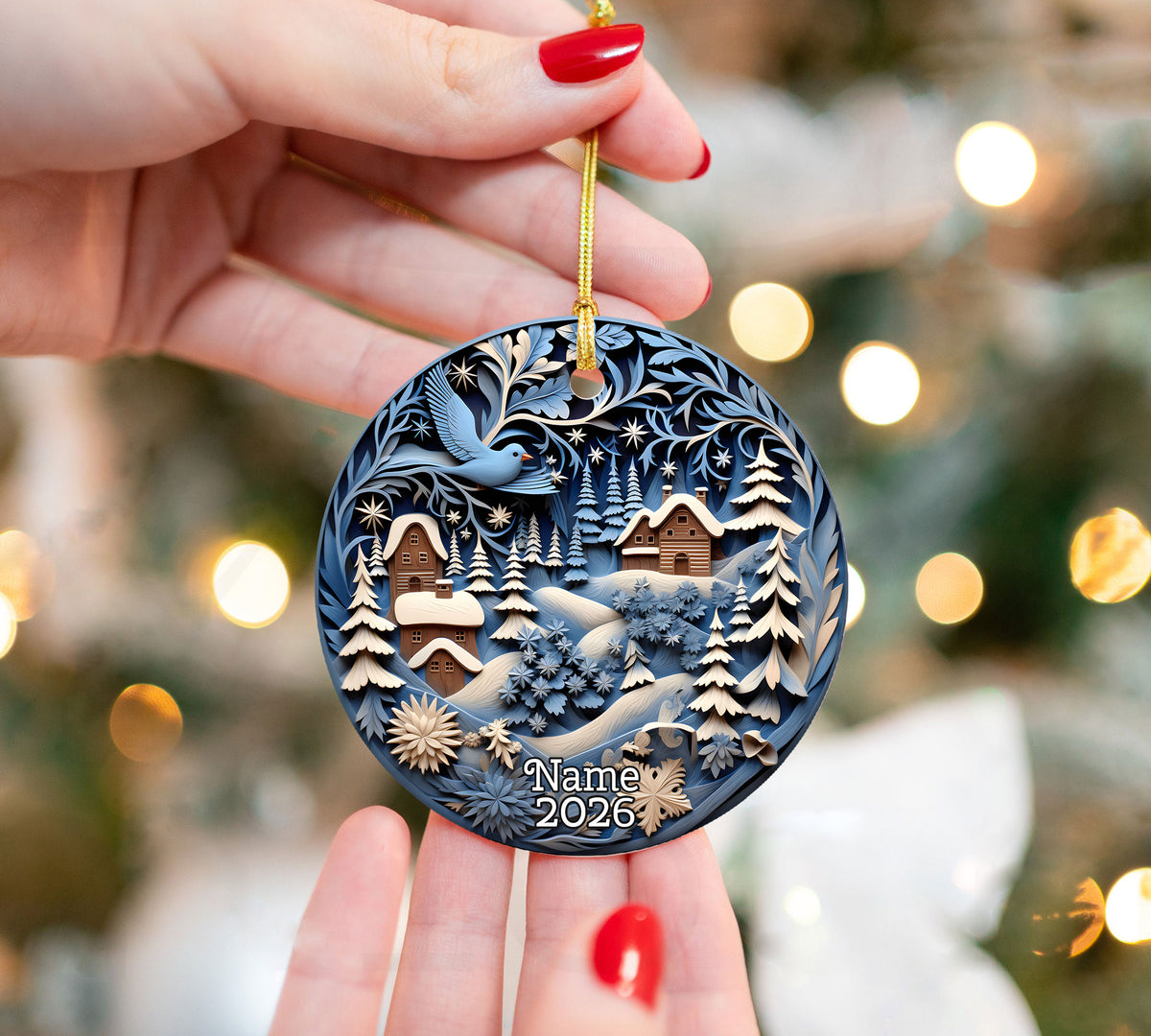Christmas Ornament 2026, Charming Christmas Village Ornament, Holiday Gift, Winter Keepsake, Xmas Tree Decoration