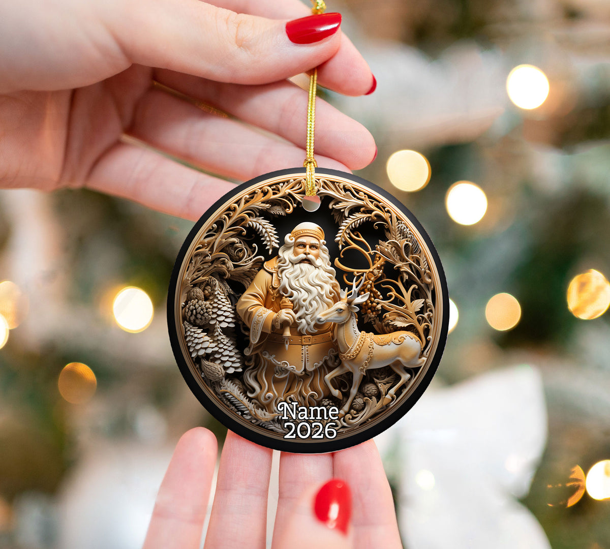 Old World Santa Ornament, Vintage Christmas Decor, Santa Claus Tree Ornament, Holiday Keepsake, Christmas Gift