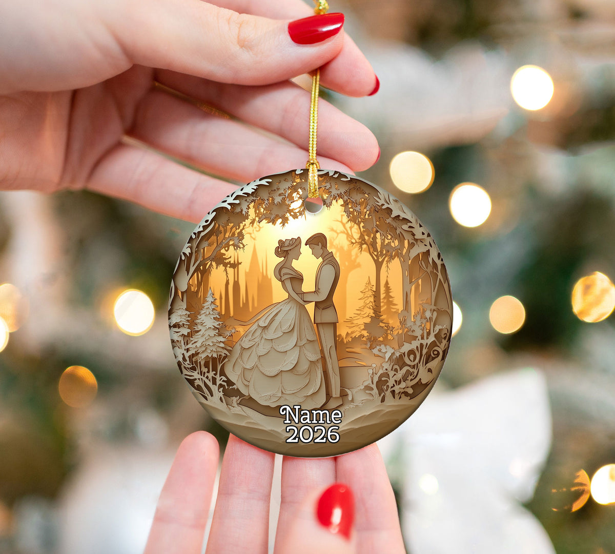 Wedding Couple Ornament 2026, Romantic Christmas Ornament, Newlywed Keepsake, Christmas Gift for Couples