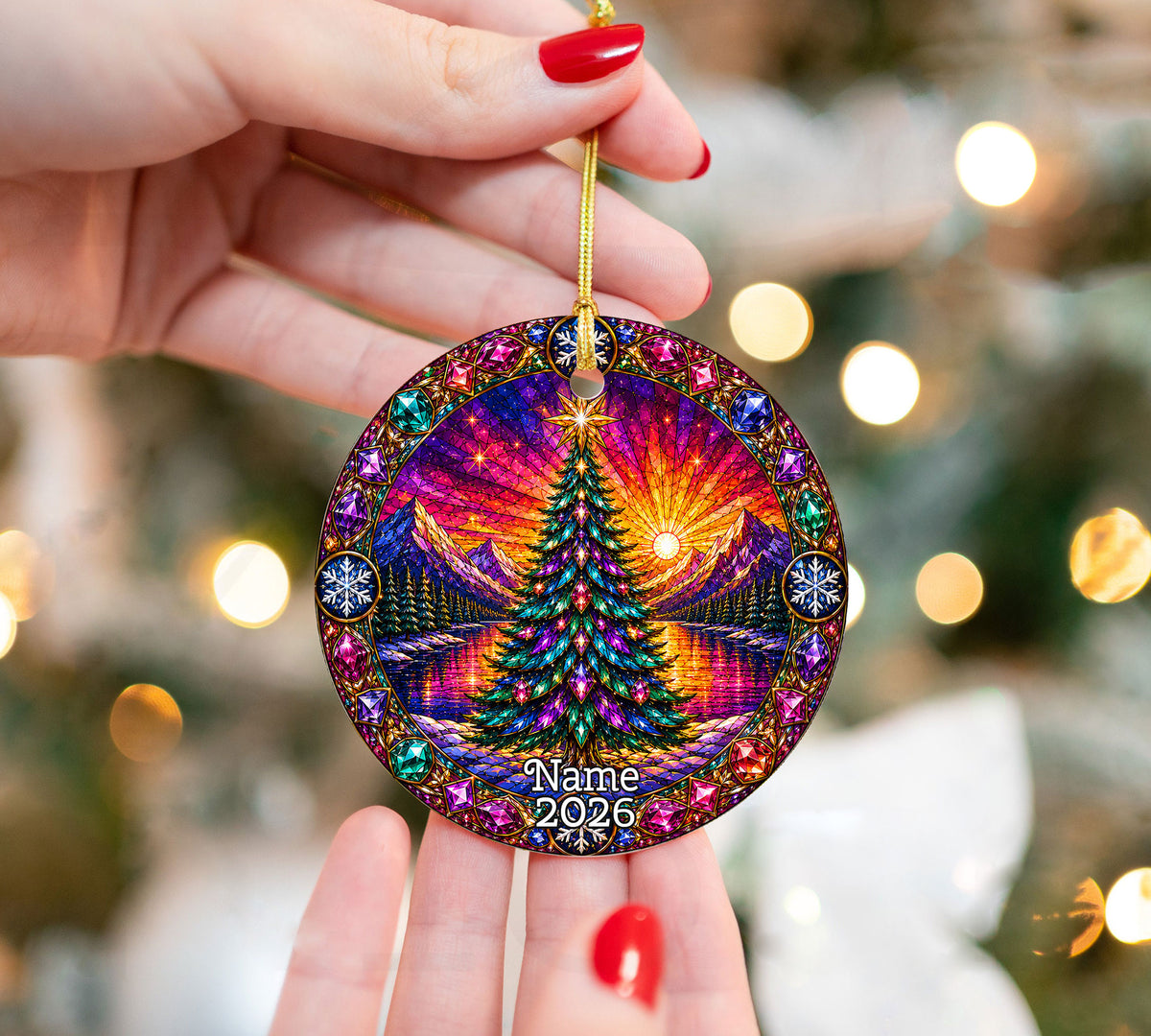 Christmas Tree Decor Ornament 2026, Aurora Winter Landscape, Holiday Christmas Decoration, Tree Keepsake Ornament