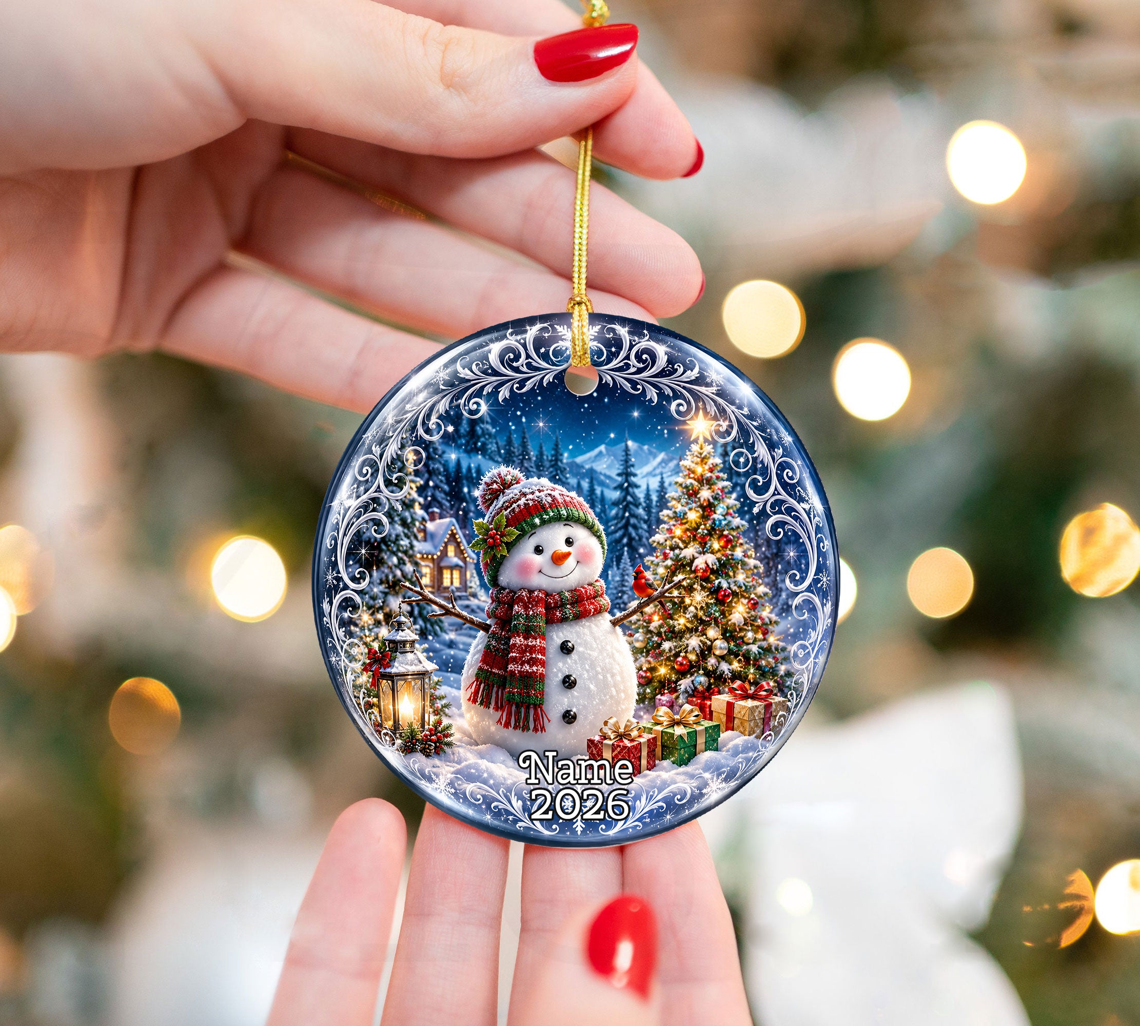 Snowman Holiday Ornament 2026, Christmas Tree Ornament, Winter Christmas Decoration, Keepsake Gift for Family