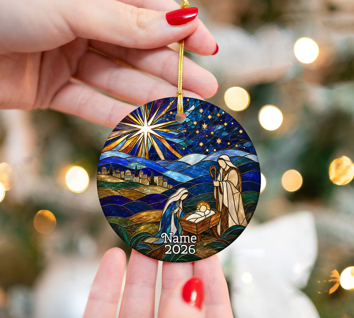 Religious Tree Ornament 2026, Holy Family Christmas Ornament, Christian Keepsake Gift, Nativity Christmas Decor