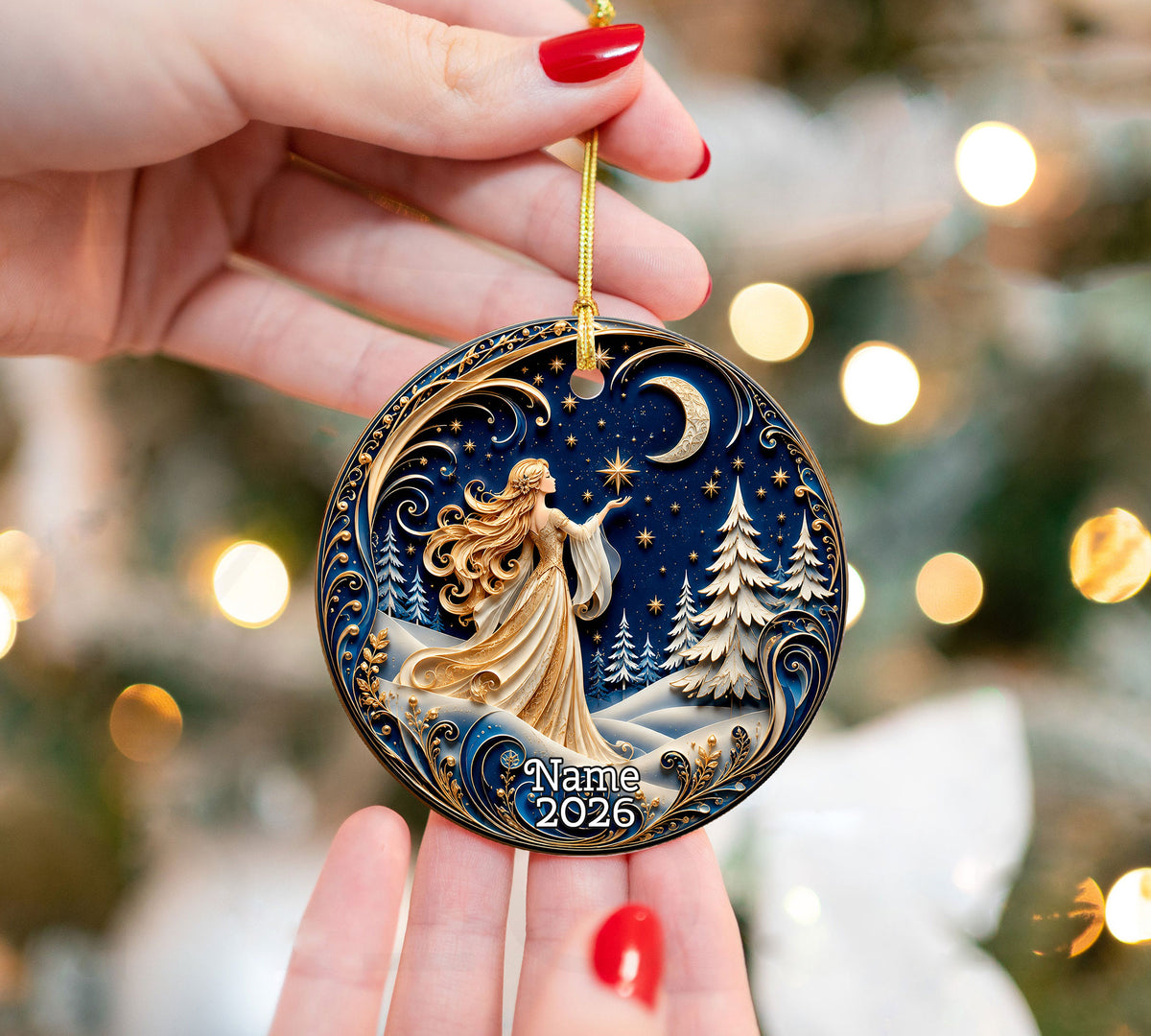 Angel Christmas Tree Ornament 2026, Religious Holiday Ornament, Ceramic Christmas Decoration, Christian Home Decor