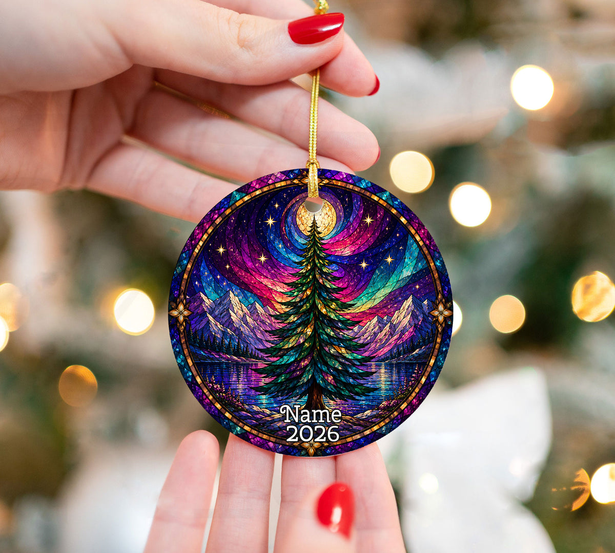 Aurora Christmas Ornament 2026, Northern Lights Tree Ornament, Winter Christmas Decoration