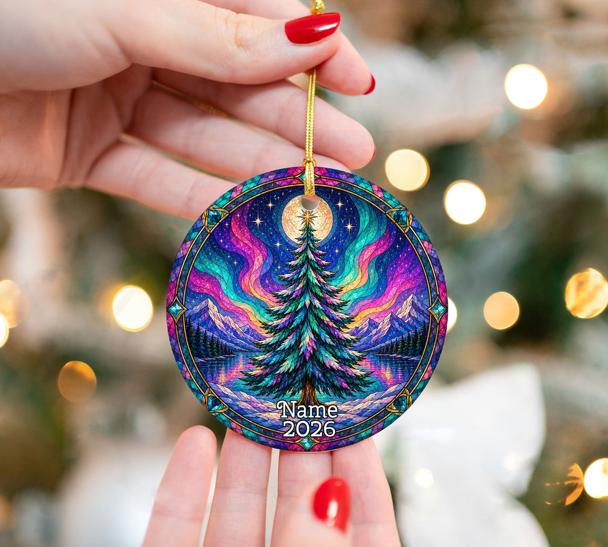 Christmas Tree Ornament 2026, Northern Lights Winter Ornament, Aurora Christmas Decoration, Holiday Keepsake Gift