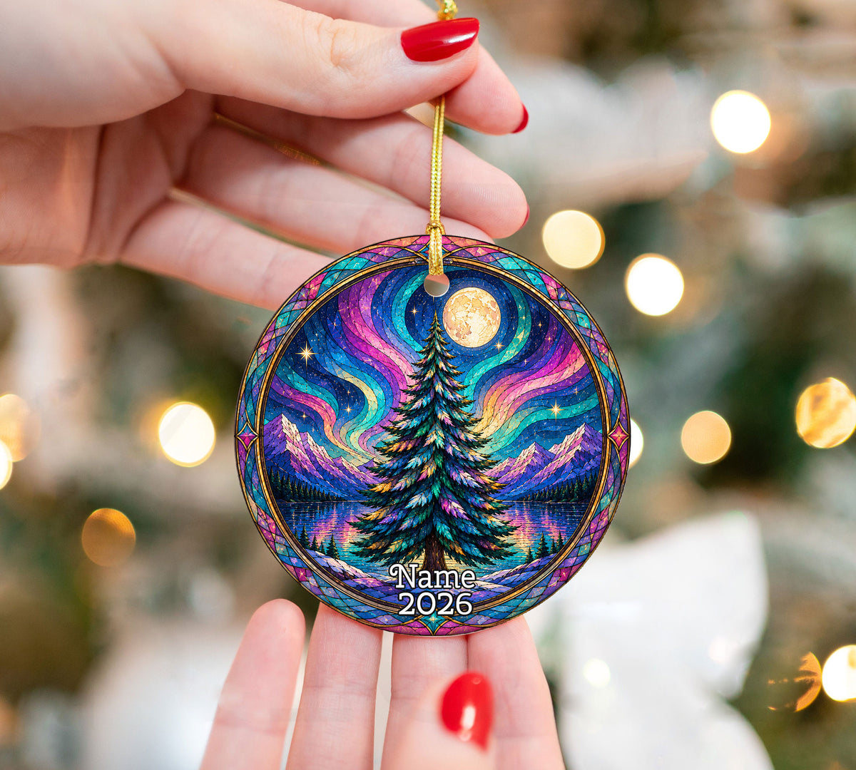 Northern Lights Tree Ornament 2026, Christmas Tree Decoration, Aurora Winter Keepsake Ornament, Holiday Gift