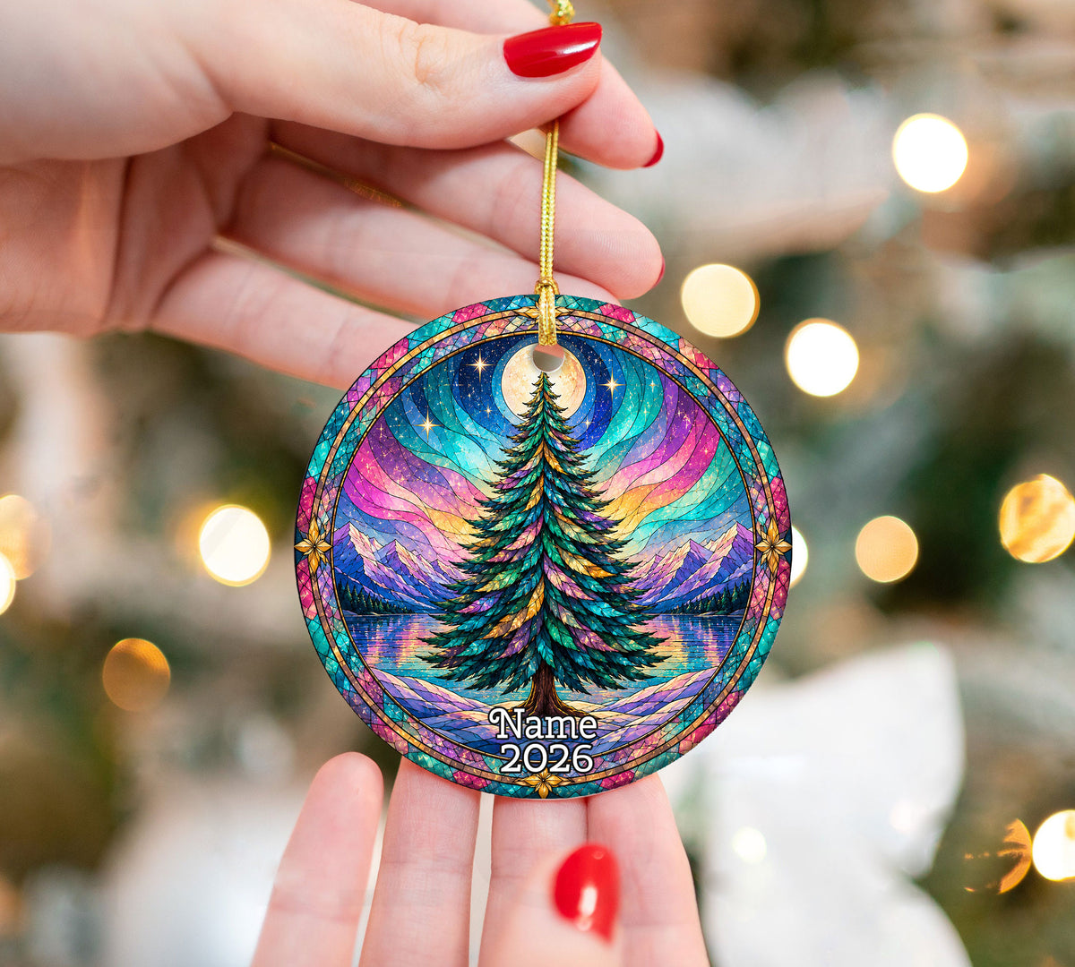 Aurora Winter Ornament 2026, Christmas Tree Decoration, Northern Lights Keepsake Ornament, Holiday Gift for Family