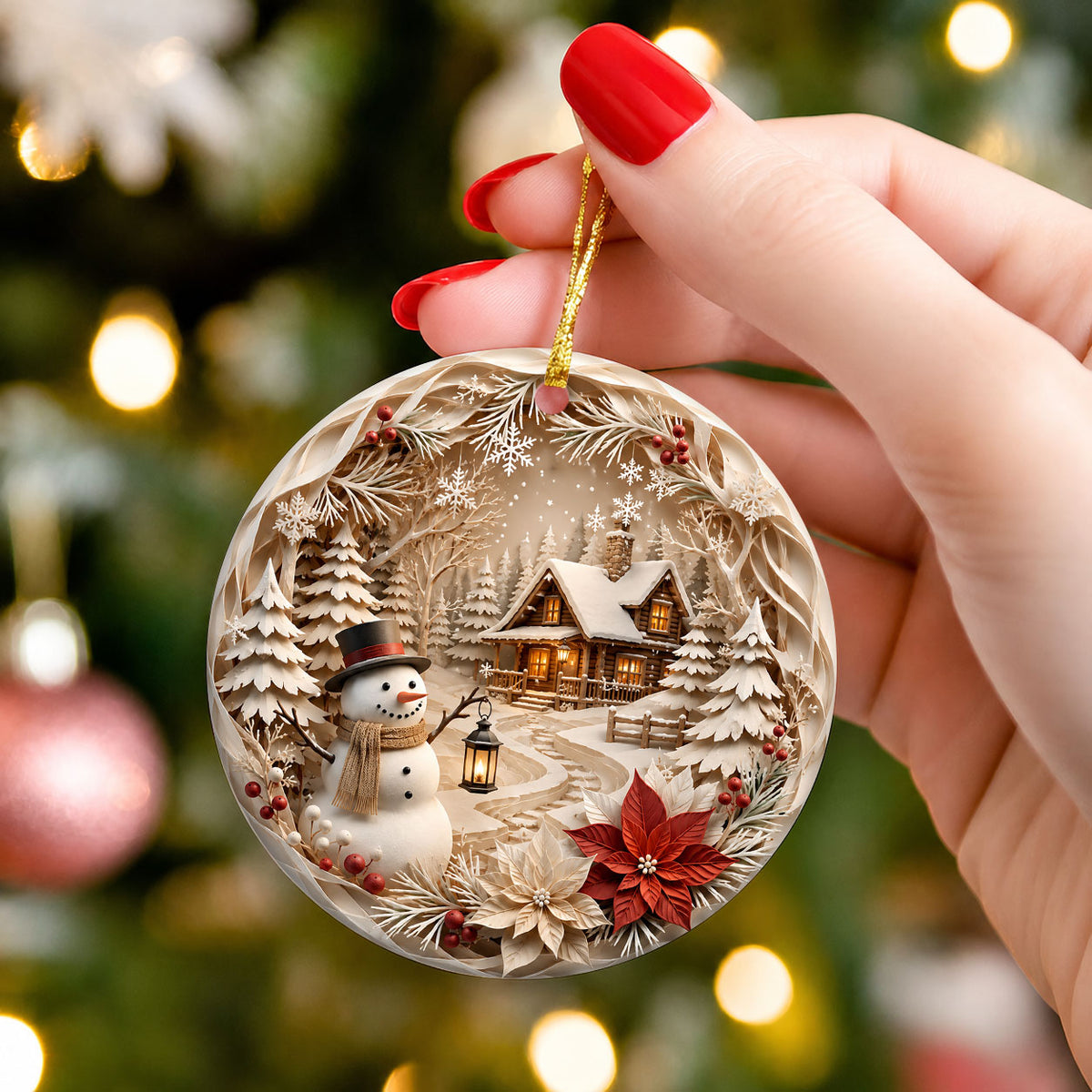 2026 Christmas Snowman Ornament, Festive Winter Tree Decoration, Holiday Keepsake Ornament, Cute Christmas Gift for Snowman Lovers