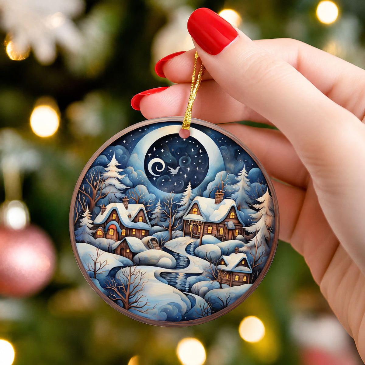Magical Christmas Night Ornament 2026, Holiday Decor, Winter Decoration, Christmas Keepsake, Seasonal Ornament, Christmas Gift