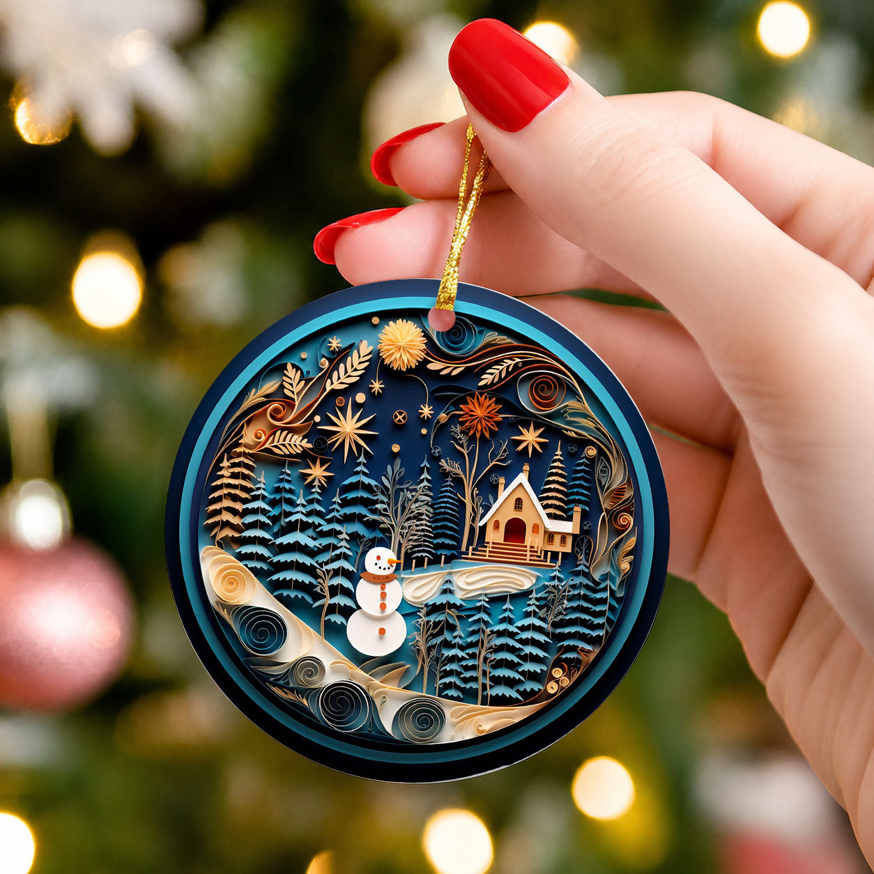 Winter Snowman Ornament 2026, Christmas Ornament, Holiday Decor, Christmas Tree Decoration, Seasonal Keepsake, Christmas Gift