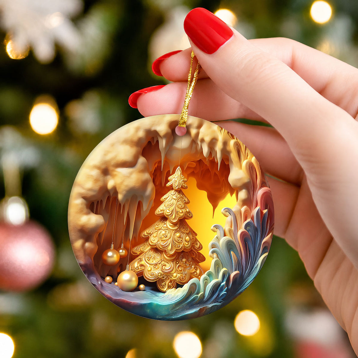 Elegant Xmas Tree Ornament, 2026 Christmas Decoration, Holiday Gift for Family, Holiday Ornament