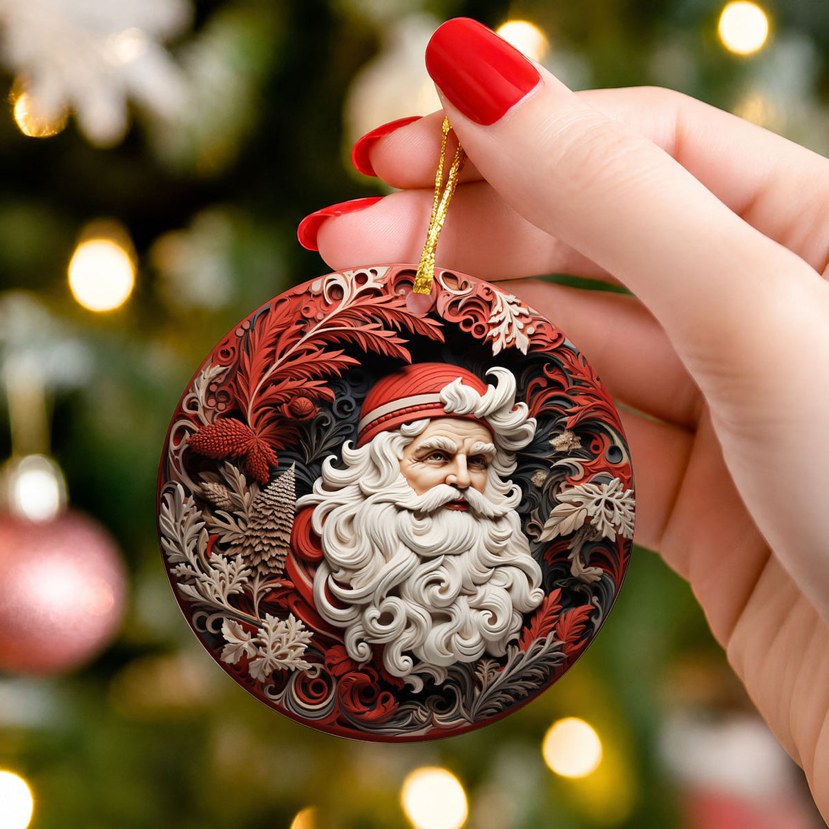 Christmas Ornament 2026, Santa Claus Ornament, Holiday Keepsake Gift, Xmas Tree Decoration, Christmas Decor, Winter Decor
