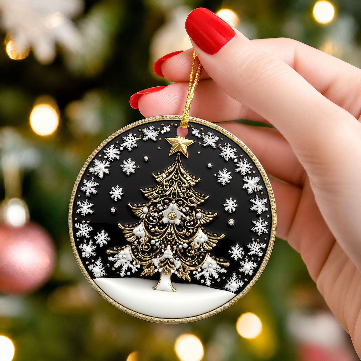 Christmas Ornament 2026, Christmas Tree Ornament, Snowflake Holiday Keepsake Gift, Xmas Tree Decoration, Winter Christmas Decor