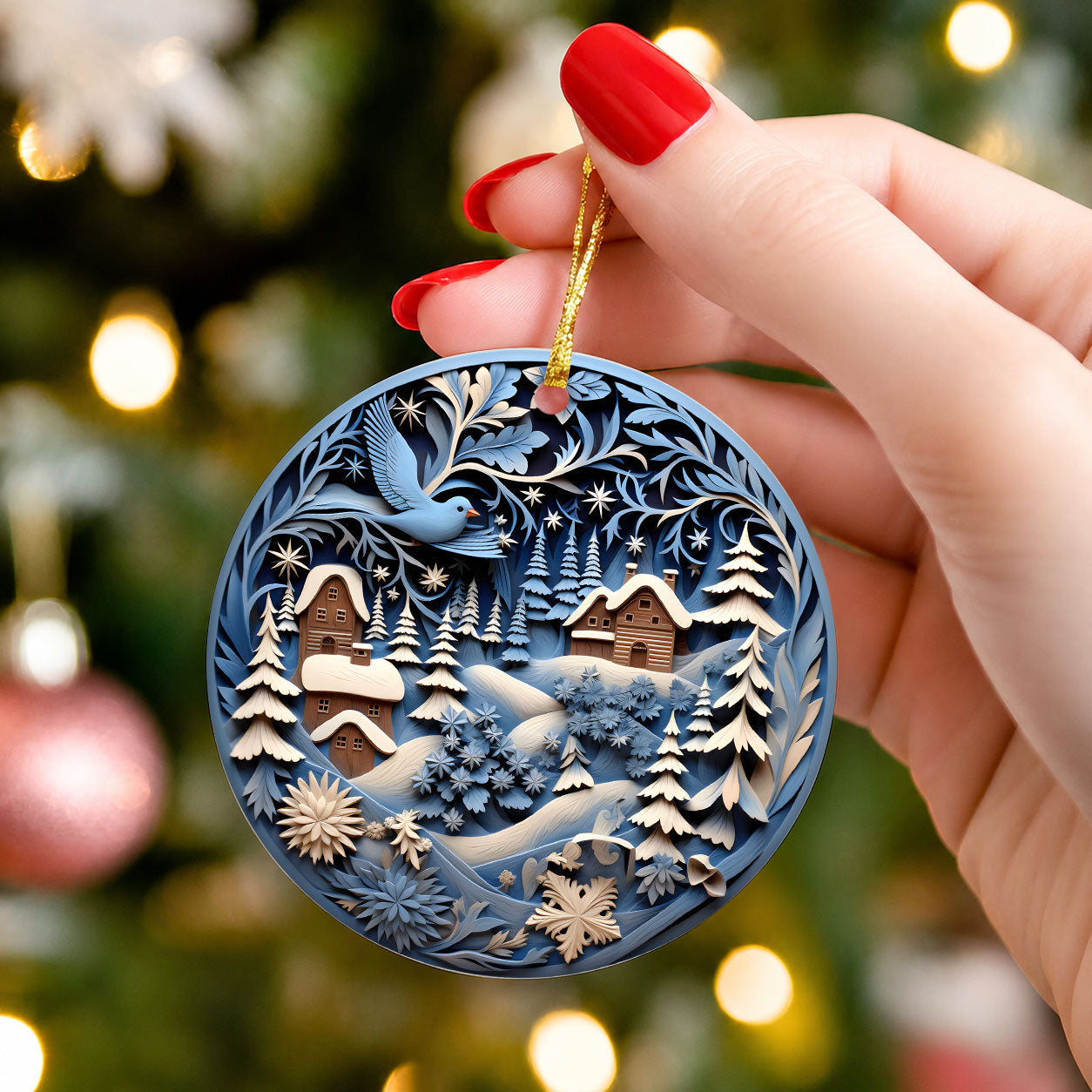 Christmas Ornament 2026, Charming Christmas Village Ornament, Holiday Gift, Winter Keepsake, Xmas Tree Decoration