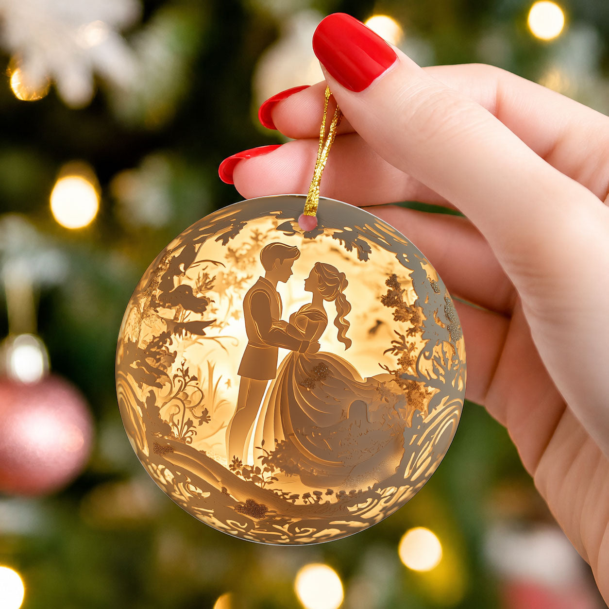 2026 Romantic Couple Christmas Ornament, Love Keepsake Ornament, Wedding Christmas Gift, Anniversary Tree Decor
