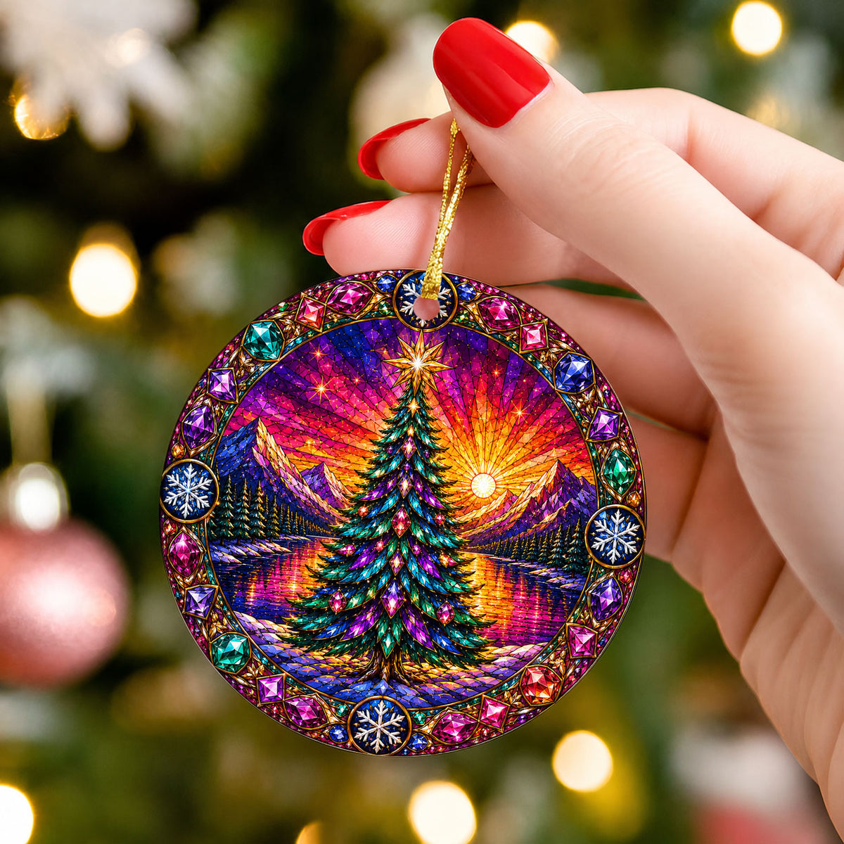 Christmas Tree Decor Ornament 2026, Aurora Winter Landscape, Holiday Christmas Decoration, Tree Keepsake Ornament
