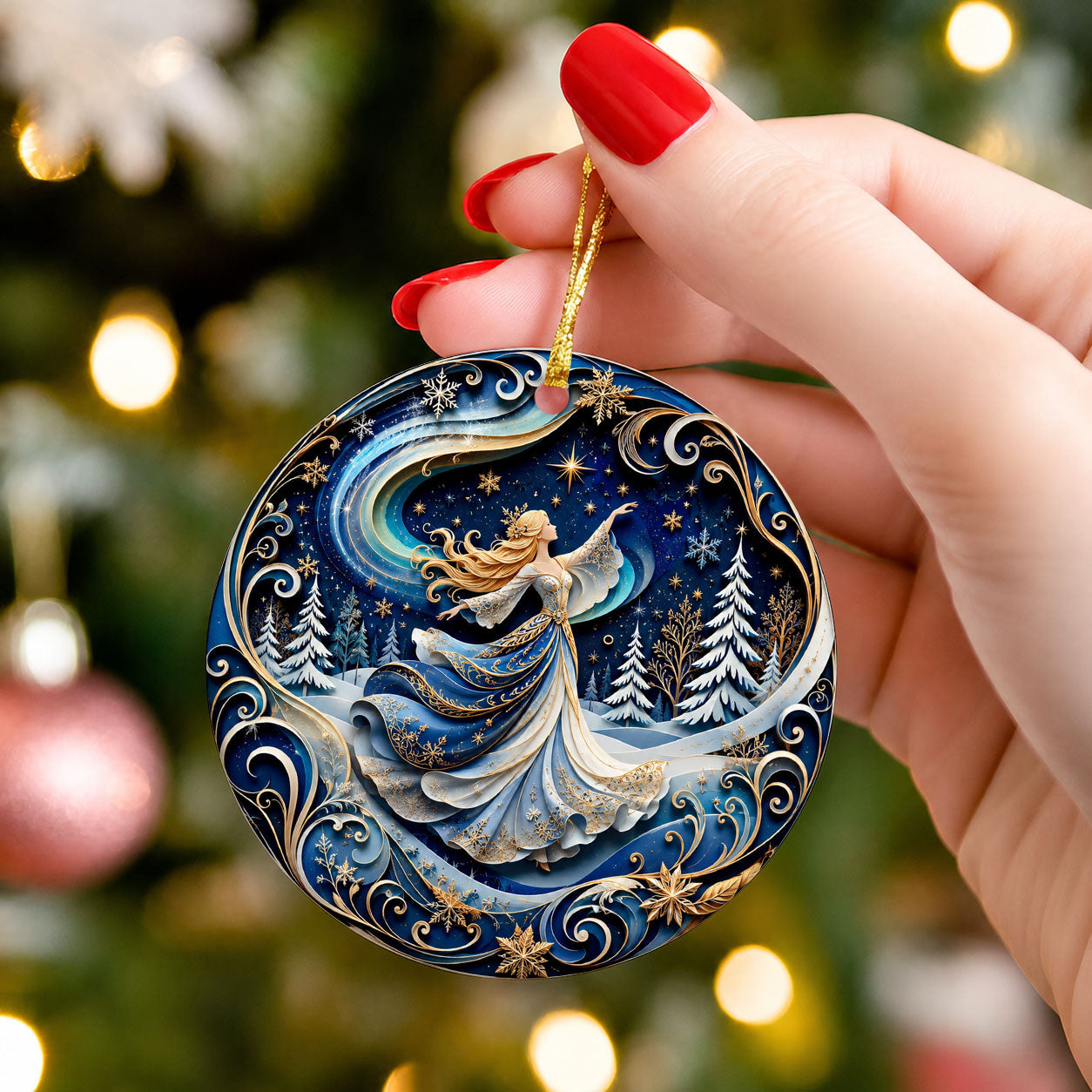 Guardian Angel Christmas Ornament 2026, Religious Ceramic Tree Ornament, Christmas Keepsake
