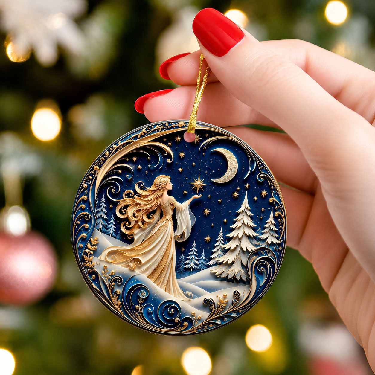 Angel Christmas Tree Ornament 2026, Religious Holiday Ornament, Ceramic Christmas Decoration, Christian Home Decor