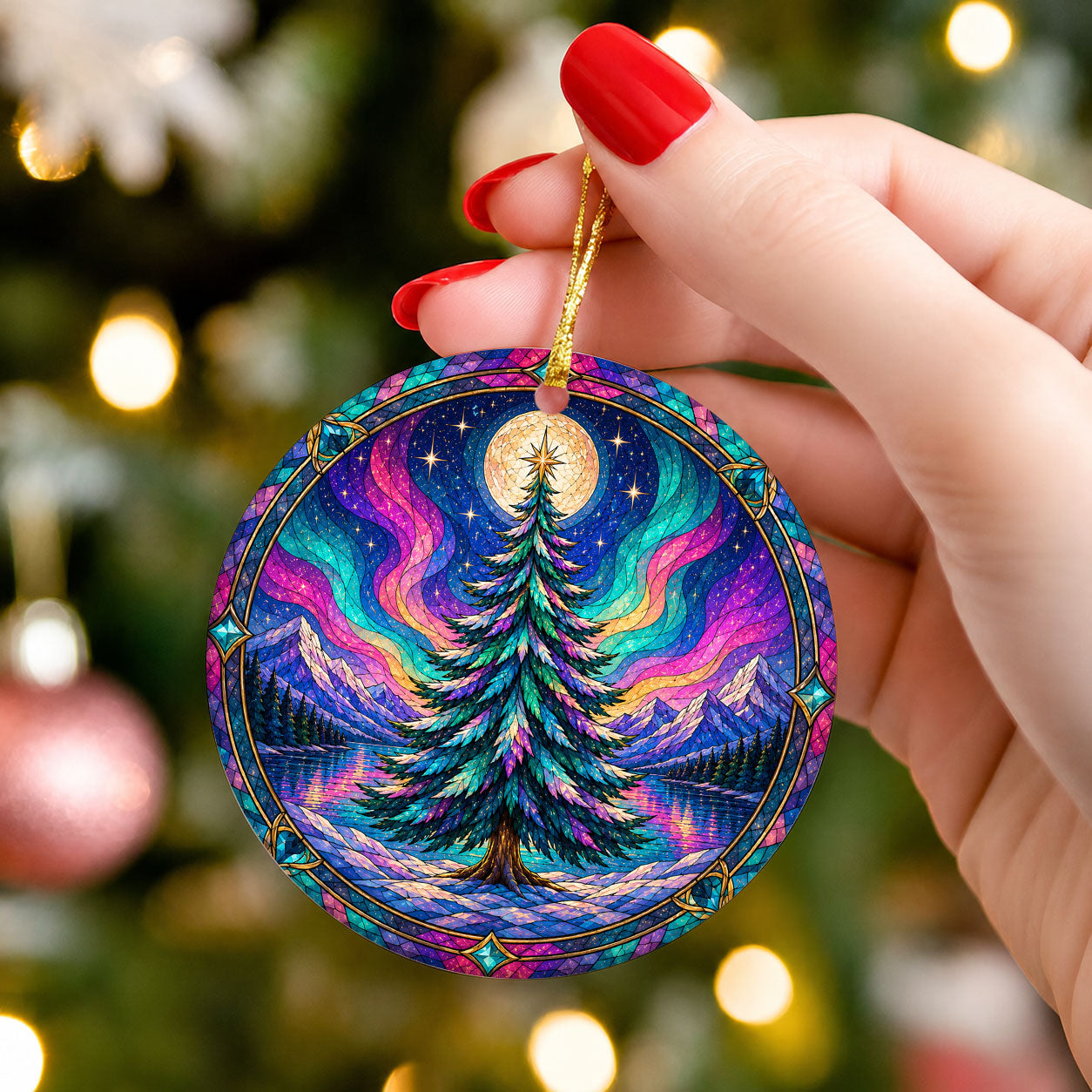 Christmas Tree Ornament 2026, Northern Lights Winter Ornament, Aurora Christmas Decoration, Holiday Keepsake Gift