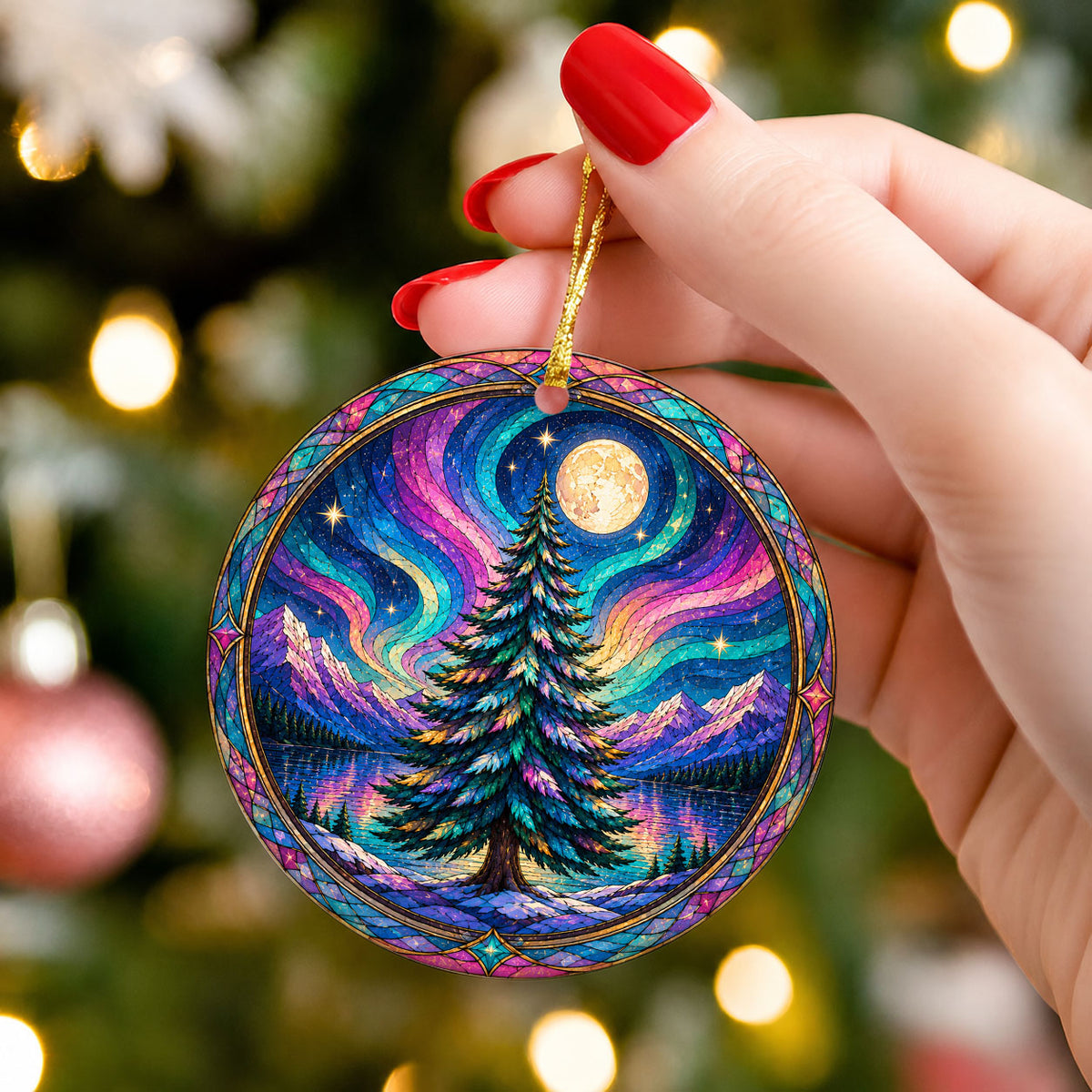 Northern Lights Tree Ornament 2026, Christmas Tree Decoration, Aurora Winter Keepsake Ornament, Holiday Gift