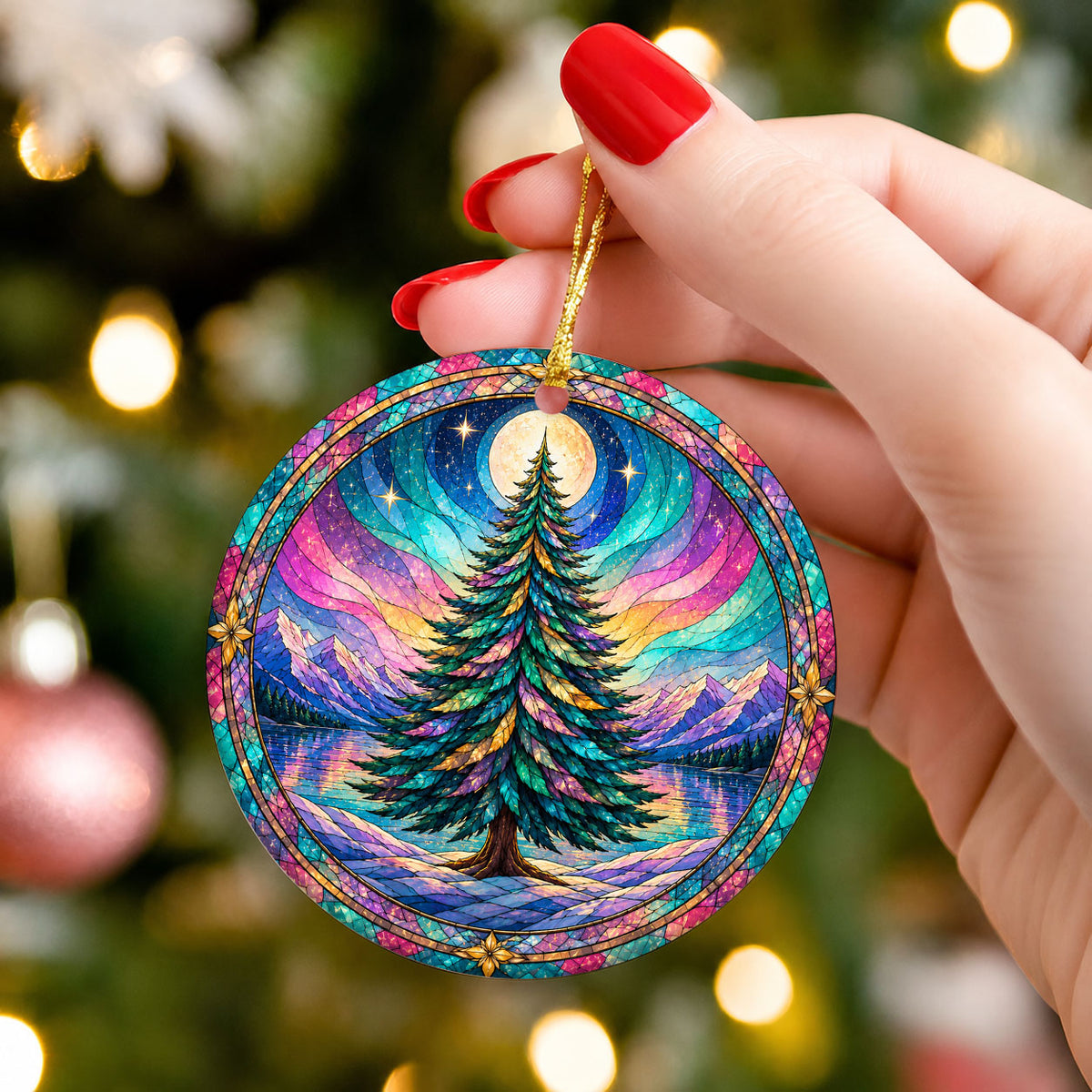 Aurora Winter Ornament 2026, Christmas Tree Decoration, Northern Lights Keepsake Ornament, Holiday Gift for Family