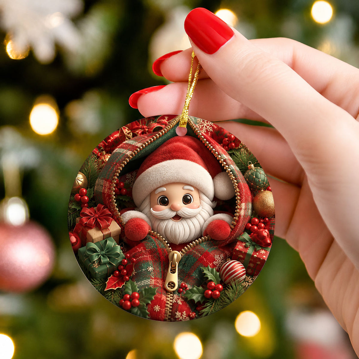 Santa Claus Holiday Ornament 2026, Christmas Tree Decor, Cute Santa Christmas Decoration, Xmas Keepsake