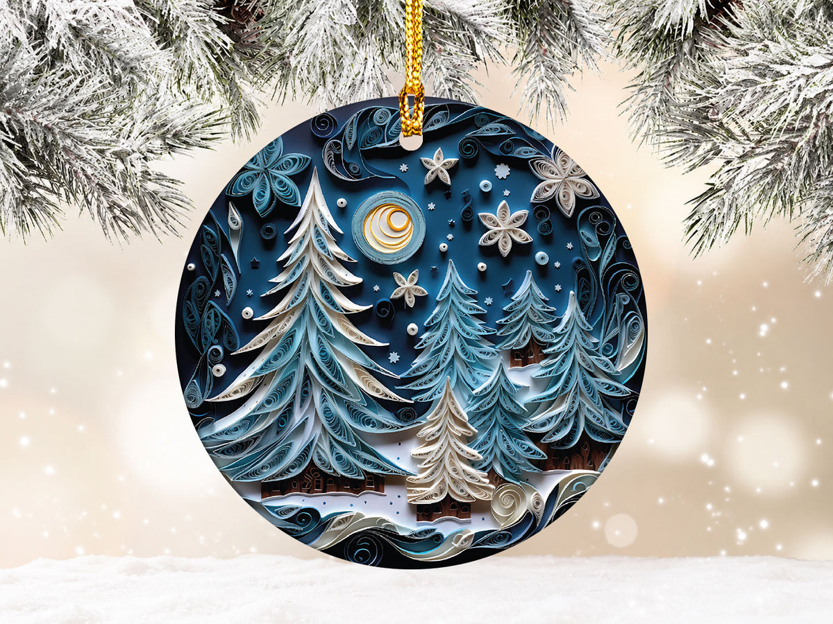 Luxury Christmas Tree Ornament 2026, Elegant Ceramic Christmas Ornament, Holiday Tree Decoration, Keepsake Christmas Gift