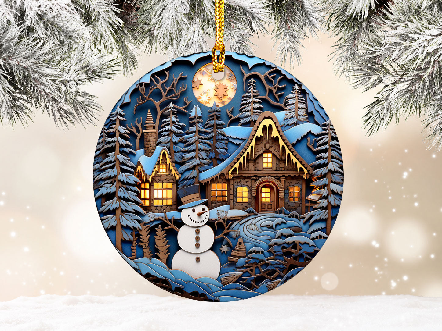 Rustic Snowman Ornament 2026, Christmas Ornament, Holiday Decoration, Christmas Tree Decor, Winter Decor, Christmas Keepsake Gift