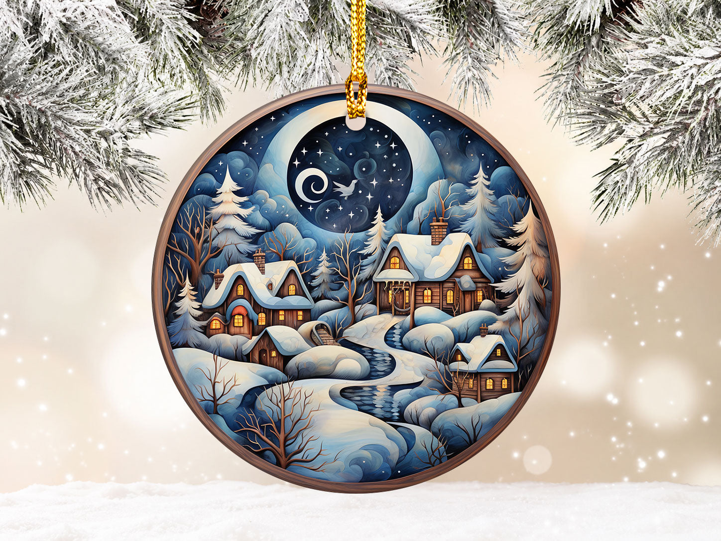 Magical Christmas Night Ornament 2026, Holiday Decor, Winter Decoration, Christmas Keepsake, Seasonal Ornament, Christmas Gift