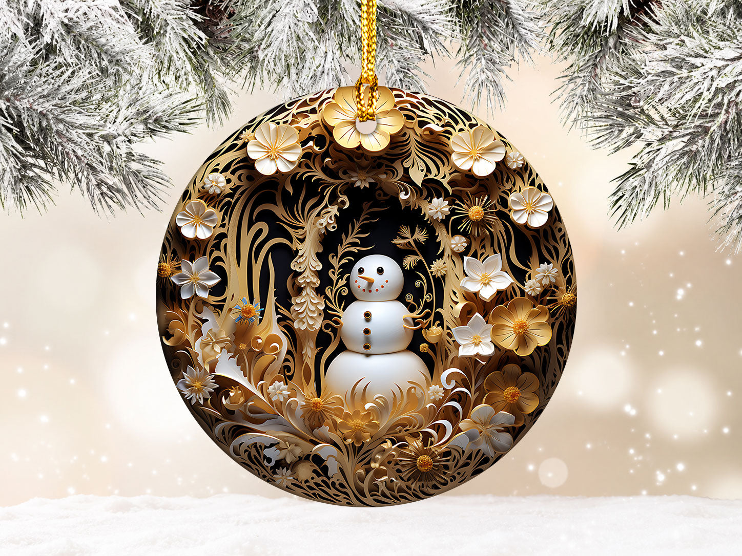Festive Snowman Ornament 2026, Christmas Ornament, Christmas Tree Decor, Holiday Keepsake, Winter Decoration, Christmas Gift