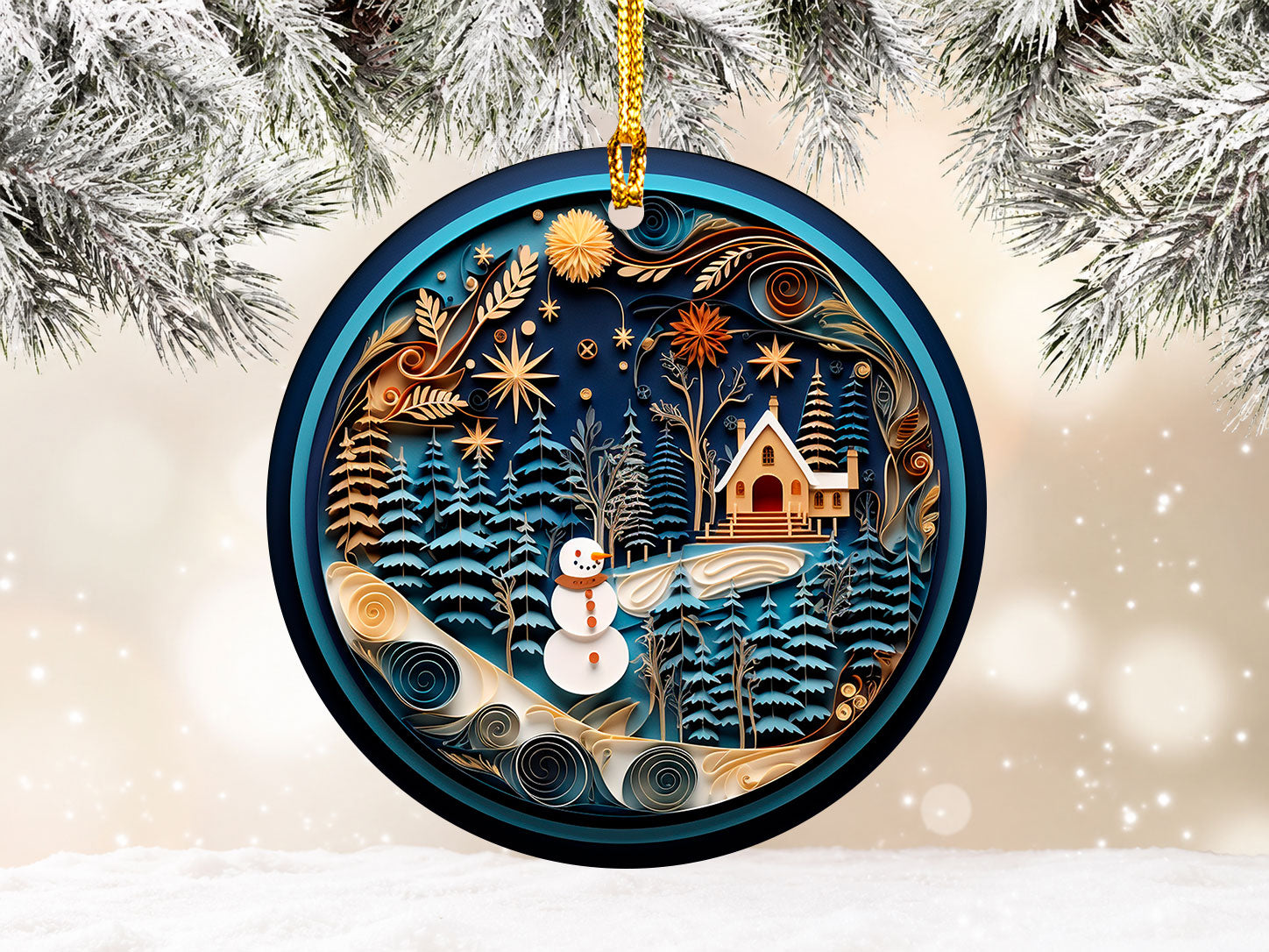 Winter Snowman Ornament 2026, Christmas Ornament, Holiday Decor, Christmas Tree Decoration, Seasonal Keepsake, Christmas Gift