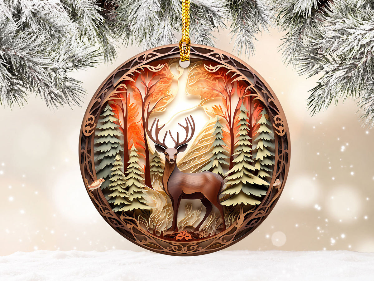 Deer Rustic Ornament 2026, Christmas Ornament, Holiday Decoration, Christmas Tree Decor, Winter Decor, Christmas Keepsake Gift