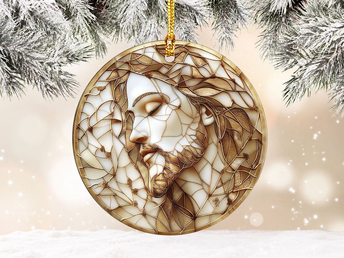 Jesus Christ Portrait Ornament 2026, Christian Christmas Ornament, Faith Keepsake Gift, Religious Tree Decor, Christmas Gift Idea, Faith Home Decor, Faith Home Decor