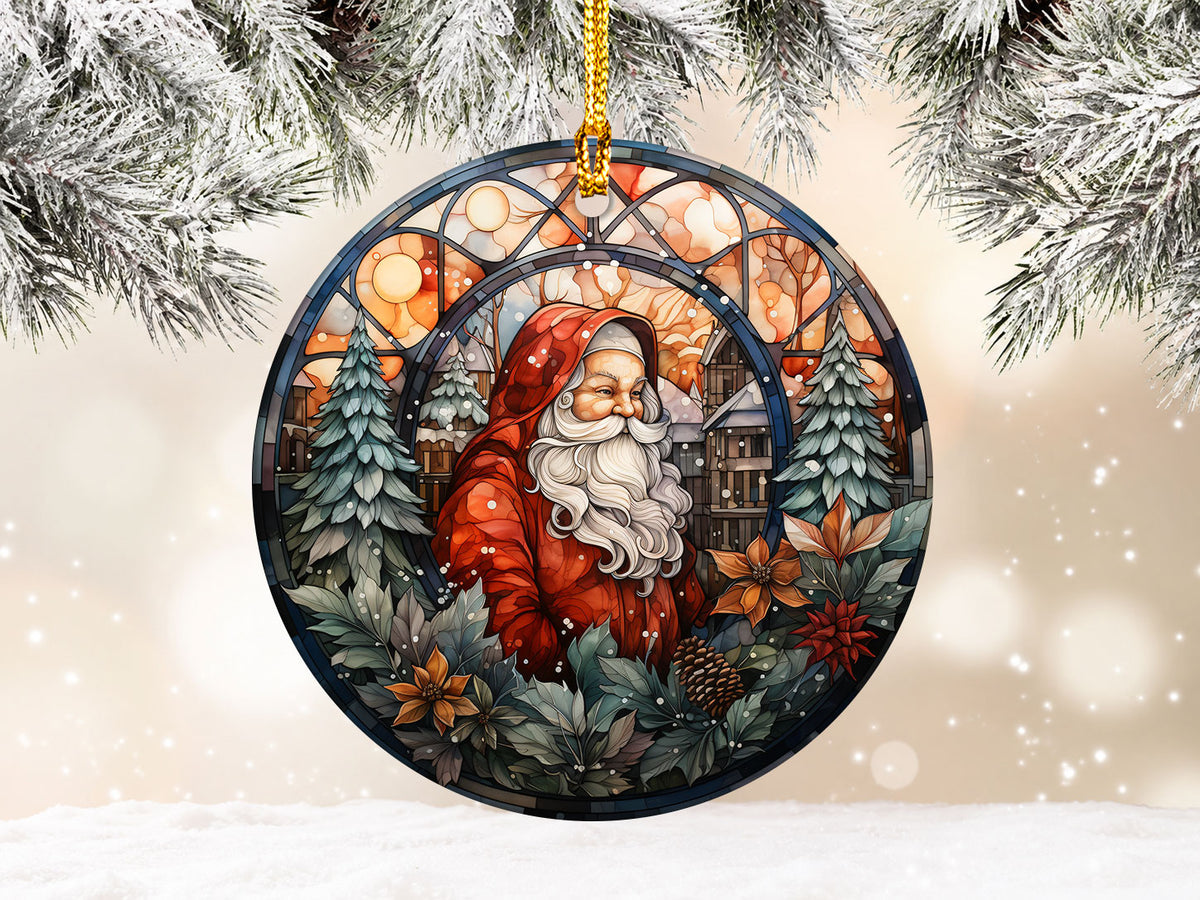 Vintage Santa Christmas Ornament, Santa Claus Holiday Decoration, Tree Hanging Ornament, Christmas Gift, 2026 Keepsake
