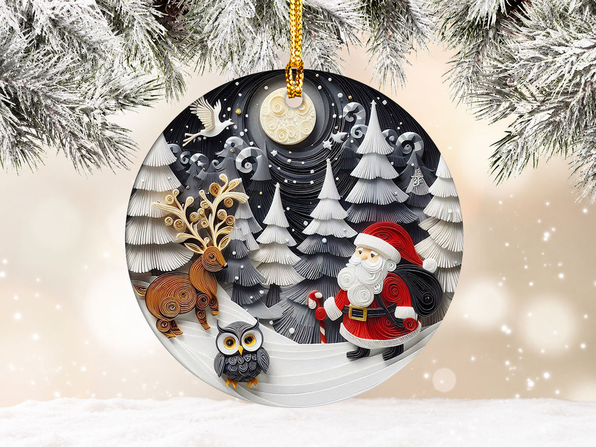 Jolly Santa Ornament 2026, Christmas Tree Decoration, Vintage Holiday Keepsake, Santa Claus Christmas Gift, Holiday Keepsake, Christmas Gift