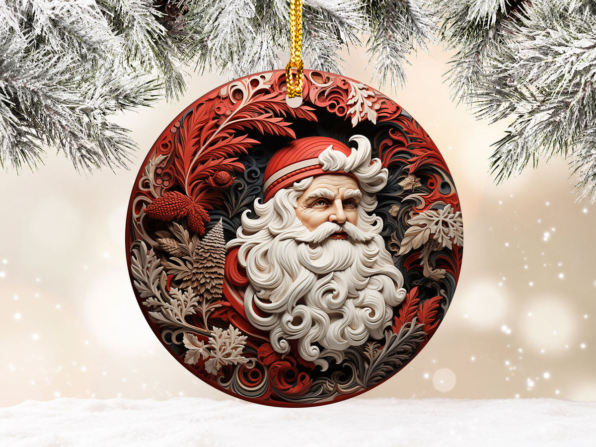 Christmas Ornament 2026, Santa Claus Ornament, Holiday Keepsake Gift, Xmas Tree Decoration, Christmas Decor, Winter Decor