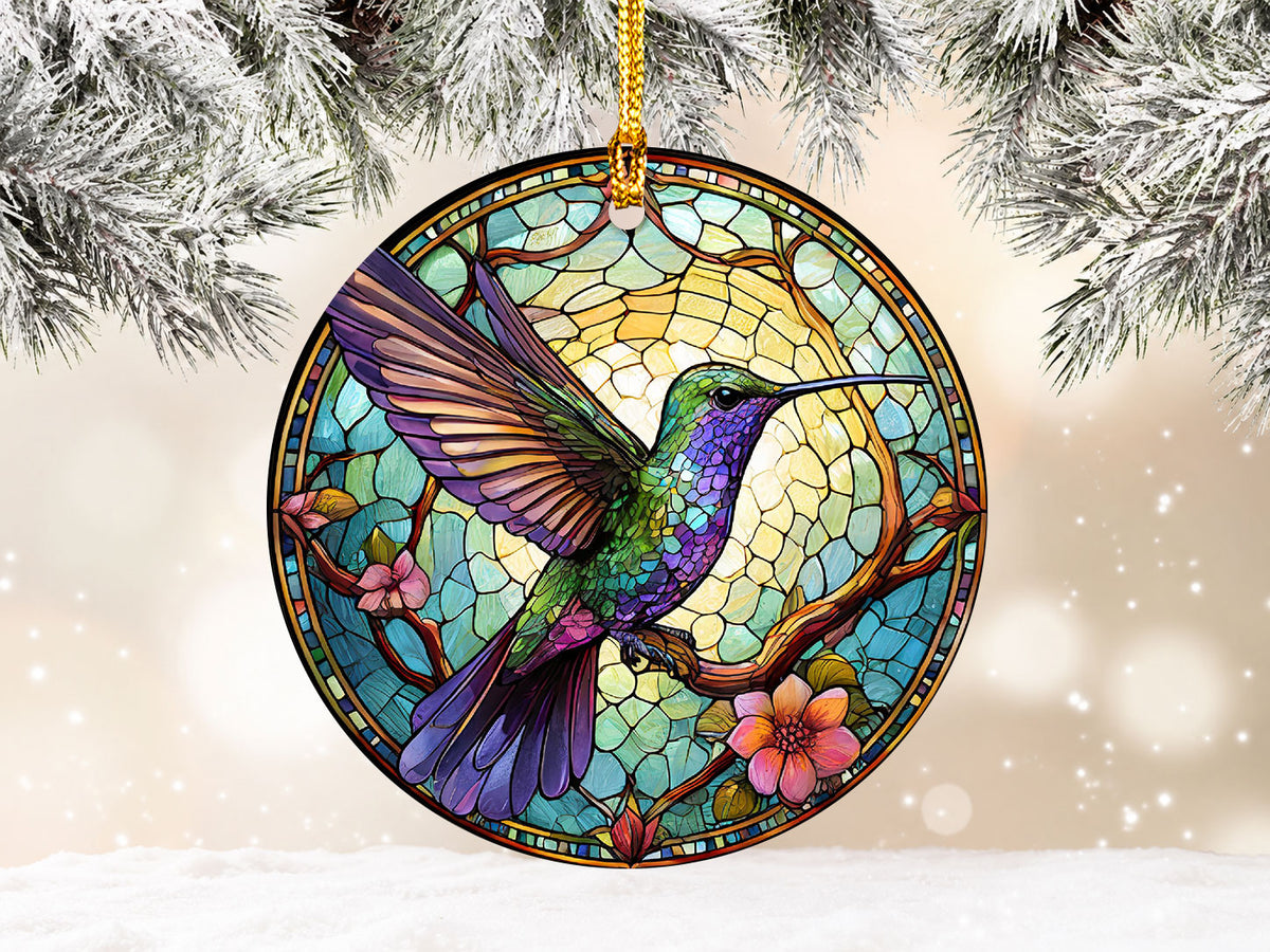 Christmas Ornament 2026, Hummingbird Ornament, Colorful Bird Keepsake Gift, Holiday Decor, Xmas Tree Decoration, Nature Lover Gift